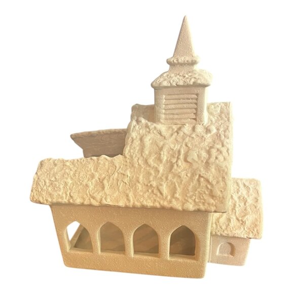 Porcelain Church Candle Holder 8" Tall Decorative Accent By Homemakers Idea Co. - Picture 2 of 10